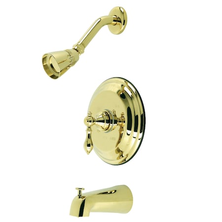 Kingston Brass KB3632ACL Single-Handle Tub and Shower Faucet, Polished Brass KB3632ACL